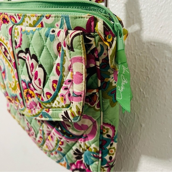 Vera Bradley Tablet Hipster Bag - “Tutti Frutti” Retired Pattern Green/Pink - Picture 2 of 10
